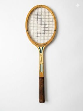 Vintage Spaulding Pancho Gonzales Wooden Tennis Racket